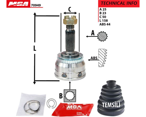 AKS KAFA DIS ABSLI (HYUNDAI: ACCENT ADMIRE 03>06 