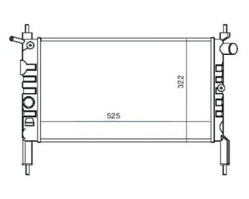 SU RADYATORU (OPEL: ASTRA F 1.4-1.6 8V 92-98) (525X322X34)