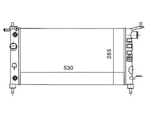 SU RADYATORU (OPEL: CORSA B-COMBO B 1.2-1.4 93-02 NAC OTOM.VITES) (530X285X23)