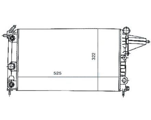 SU RADYATORU (OPEL: VECTRA A 1.4-1.6 89-95) (525X322X34)