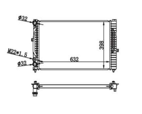 SU RADYATORU,MEKANIK-MANUEL (VW PASSAT 97-05  AUDI A4 95-01  A6 98-05  SKODA SUPERB 02-08)