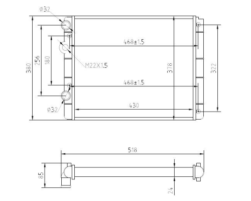 SU RADYATORU MEKANIK ( VW: POLO HB. (94-02) 430X378X34 )