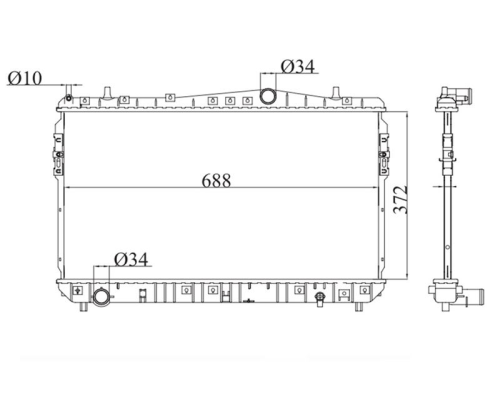 SU RADYATORU MANUEL (CHEVROLET: LACETTI 1.4-1.6 04>10) (700X370X23)