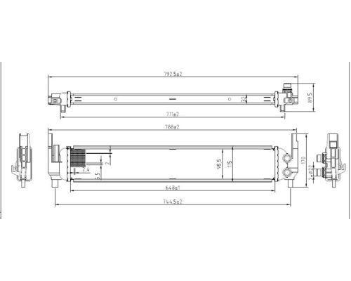 EK SU RADYATORU (INTERCOOLER) (VW GOLF 13-  AUDI A3 13-  SEAT LEON 13-  SKODA OCTAVIA 13-) 650*98*32