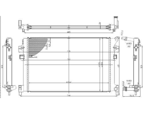 SU RADYATORU-INTERCOOLER BRAZING (VW GOLF 20-  PASSAT 15-  AUDI A3 20-  Q2 17-  Q3 19-  SEAT LEON 20