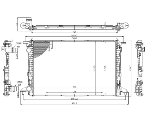 SU RADYATORU BRAZING (VW TOUAREG 18-  AUDI A4 16-  A5 17-  A6 19-)