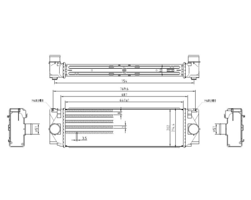 TURBO RADYATORU (INTERCOOLER) BRAZING (VOLKSWAGEN: CRAFTER 2.5TDI 06-MERCEDES SPRINTER)