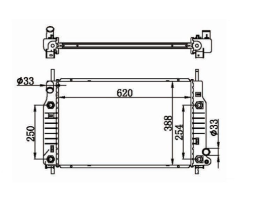 SU RADYATORU A/T  (FORD :  MONDEO 2.0  93-00)