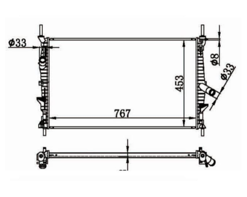 SU RADYATORU BRAZING M/T ( FORD: TRANSIT CUSTOM V362 2.2 12-)