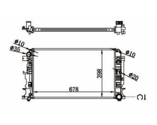 SU RADYATORU MEKANIK M/T 680X414X34 (VW CRAFTER 06-16) BJK