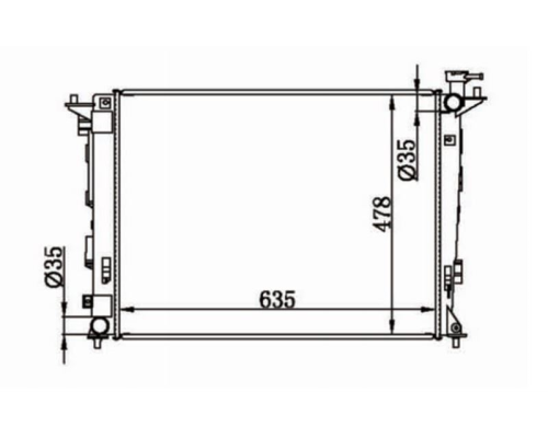 SU RADYATORU BRAZING HYUNDAI IX35 11-15 / SPORTAGE 11-15 1.6 BENZINLI M/T