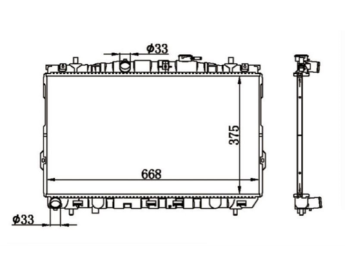 SU RADYATORU BRAZING HYUNDAI ELANTRA 01-07 M/T