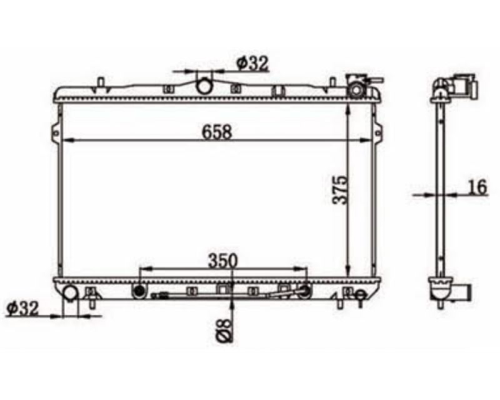 SU RADYATORU BRAZING HYUNDAI ELANTRA 96-00 1.5-1.6-1.8-2.0 A/T