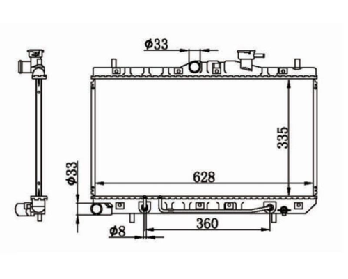 SU RADYATORU BRAZING HYUNDAI ACCENT 03-05 1.5-1.6 ADMIRE BENZINLI A/T