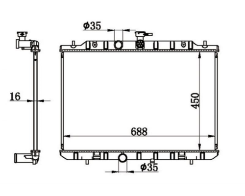 SU RADYATORU  BRAZING M/T (NISSAN X-TRAIL 2.0I M-T 2007-2013)