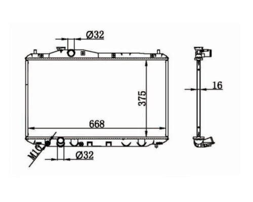 SU RADYATORU BRAZING HONDA CIVIC 12-16 1.6 I-VTEC M/T