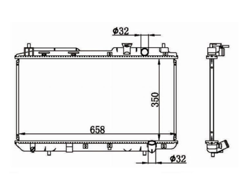 SU RADYATORU BRAZING  M/T (HONDA CR-V I 2.0I 16V M-T 1995-2002)