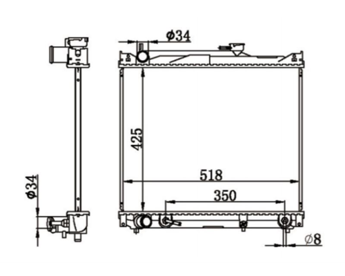 SU RADYATORU BRAZING (SUZUKI: VITARA 94-98 J20A/H20A A/T)