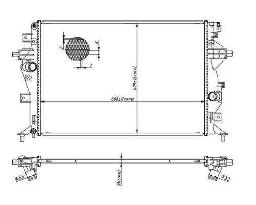 SU RADYATORU BRAZING  HYUNDAI IONIQ 1.6 GDI HYBRID 2016- / KIA NIRO 1.6 GDI 2017-