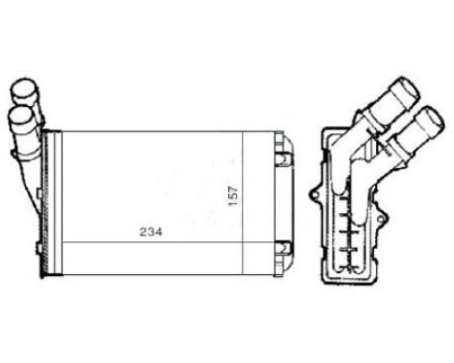 KALORIFER RADYATORU (PEUGEOT: 306-PARTNER-CITROEN: BERLINGO-XSARA) (234X157)
