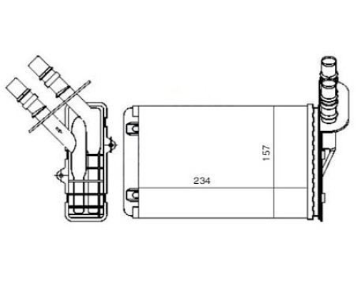 KALORIFER RADYATORU (RENAULT: CLIO II TUM MODELLER) (234X157X42)