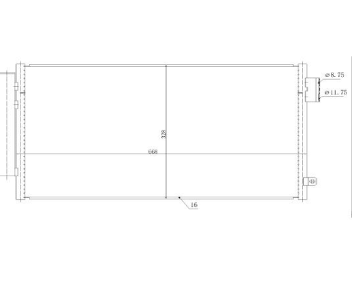 KONDENSER ( FIAT: EGEA 1.3 / 1.6 MJET / 1.4 BENZINLI  668X328X16
