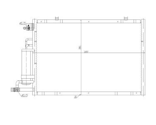 KLIMA RADYATORU - (FORD FIESTA VI 1.4 TDCI B-MAX 12-  567X381X16)