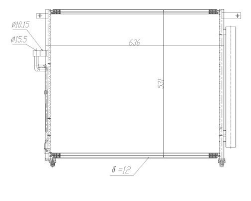 KLIMA RADYATORU - (FORD: RANGER 2.2  3.2 TDCI 12-) 531X636X12