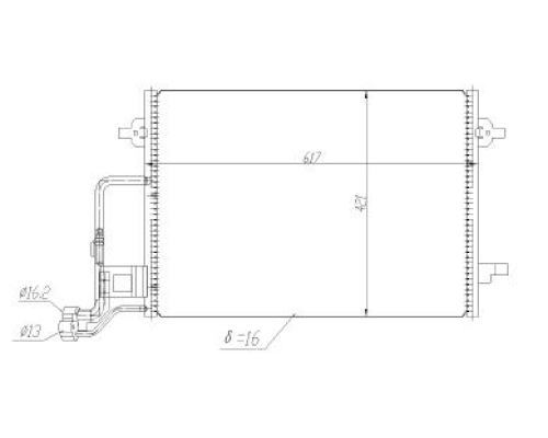 KLIMA RADYATORU VOLKSWAGEN PASSAT (3B3) 1.8 2000-2005 421X617X16
