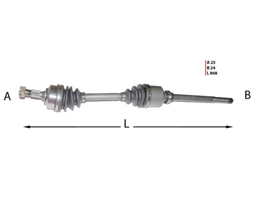 KOMPLE AKS SAG ABS'SIZ (PEUGEOT: PARTNER 96> / CITROEN: BERLINGO-XSARA 97> 1.9D-2.0HDI XUD9-DW8)
