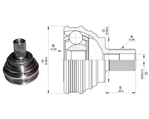 DIS AKS KAFASI (AUDI: A303> / SEAT: LEON 05>10 / SKODA: OCTAVIA 96>07 / VW: GOLF V 03>09-JETTA 04>10-TOURAN 03>-CADDY 1.9D 04>)