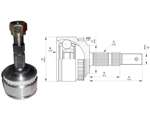 DIS AKS KAFASI ABS'LI (OPEL: CORSA C-COMBO C 1.7D 01>06)
