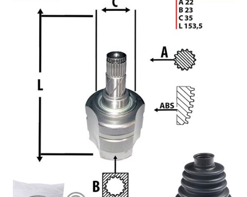 IC AKS KAFASI (OPEL: CORSA C-D 00>14-MERIVA 02>10 1.3-1.7D)