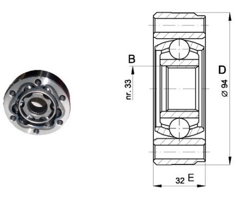 IC AKS KAFASI (AUDI: 80 86>92 / SEAT: IBIZA 02>09-LEON 99>05 / SKODA: FABIA 99>07 / VW: GOLF III-IV 91>05-POLO V 01>09)